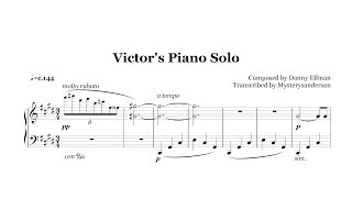 Victors Piano Solo Sheet Music  The Corpse Bride [upl. by Akeenahs163]