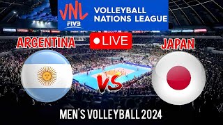 JAPAN vs ARGENTINA  MENS VNL 2024  LIVE SCOREBOARD [upl. by Nuj]