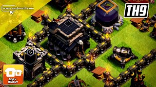 NEW STRONGEST COC TH9 FarmingTrophy Base Design 2024 with Copylink Speed Build 498 [upl. by Hoxsie422]