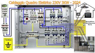 Cablaggio Quadro Elettrico 230V 3KW 2024 [upl. by Marlo501]