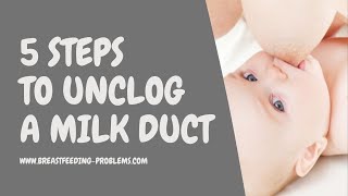 5 Steps to Unclogging a Milk Duct or Nipple Pore  Easily and Naturally [upl. by Eciryt]