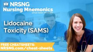 Lidocaine Toxicity SAMS Nursing Mnemonics Nursing School Study Tips [upl. by Kimura636]