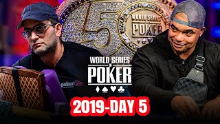 World Series of Poker Main Event 2019  Day 5 with Antonio Esfandiari amp NFL Legend Richard Seymour [upl. by Limak]