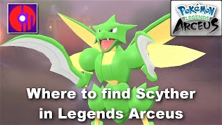 Where to Find Scyther in Pokemon Legends Arceus [upl. by Etnaud]