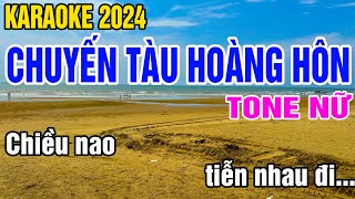 Chuyến Tàu Hoàng Hôn Karaoke Tone Nữ Nhạc Sống gia huy beat [upl. by Pia]