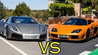 Noble M600 vs GTA Spano  Accelerations Sound Revs Rides [upl. by Vasiliki19]