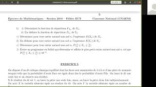 ECT CNAEM 2019 exercice 3 [upl. by Eniamret836]