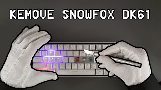 Kemove Snowfox 61  DK61 Mechanical Keyboard  GATERON BLUE Sound Test  ASMR Unboxing [upl. by Waring]