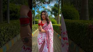 Photo Poses In Saree  Must Try  howtopose sareelove ashortaday  Santoshi Megharaj [upl. by Cornelle]