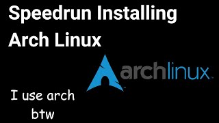 Arch Linux Install Speedrun boot [upl. by Cyprio]