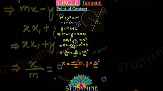 Circle  Tangent Point of Contact maths [upl. by Hairu660]