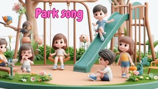 Park Song  park vocabulary for kindergarten  sing along with kidcoverse [upl. by Mancino672]