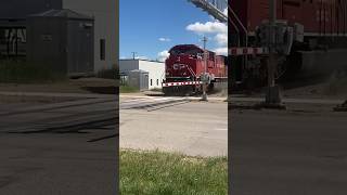 Speedy SD70ACU passes by milepost 5097 of the Aldersyde sub [upl. by Gernhard960]