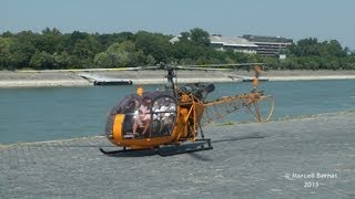 Aerospatiale SA318C Alouette II Full Startup and Takeoff from Dráva Heliport [upl. by Vogel]