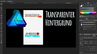 Affinity Designer  Transparenter Hintergrund  Short Tutorial [upl. by Svirad]