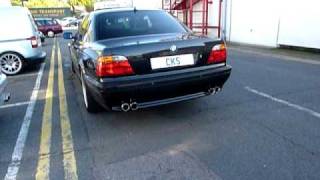 BMW 740i Sports Quad tailpipe Exhaust System [upl. by Gnuhn53]