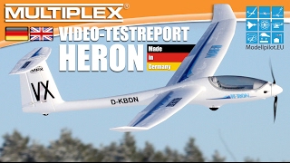 HERON MULTIPLEX RC GLIDER VIDEO TESTREPORT quotFLUGBERICHTquot amp quotOUT OF THE BOXquot TESTRPORT TEST [upl. by Sosthenna30]