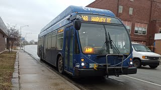 Ride On Pace Bus 2017 ElDorado National Axess BRT CNG 17523 On Rt 348 to Harvey TC [upl. by Anoved983]