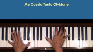 Me Cuesta Tanto Olvidarte Piano Tutorial SLOW [upl. by Ellerad]