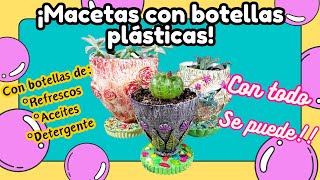 Tu Jardín 💐 Lucirá Hermoso Con Estas Macetas De Botellas Plásticas y Arcilla 😱 [upl. by Cordula]