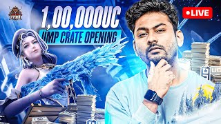 GLACIER UMP CRATE OPENING  MAXED OUT  BGMI LIVE RANK PUSH amp CUSTOM ROOMS [upl. by Jolda]