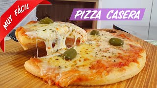 PIZZA CASERA rápida sin levadura NO FALLA [upl. by Ayatnwahs]