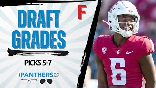 Grading The Carolina Panthers Draft Picks Rounds 57 [upl. by Zedekiah]