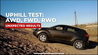 4x4 and AWD and FWD and RWD SUV for uphill test [upl. by Chevy645]