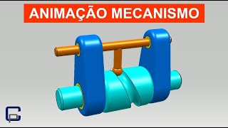 ANIMAÇÃO DE MECANISMOS MECÂNICOS SIMPLES 162  CONCEITO CAME SEGUIDOR TAMBOR 01 [upl. by Granger121]