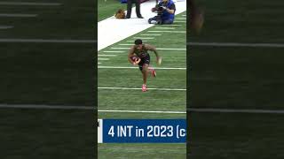 WHAT A CATCH Dadrion TaylorDemerson shows off at nflcombine shorts [upl. by Daveen]