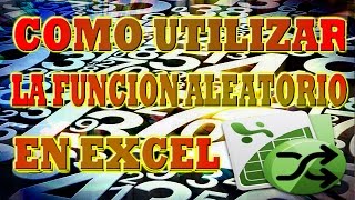 😱Como GENERAR números ALEATORIOS en Excel 🔁🔢  FUNCION ALEATORIO en Excel [upl. by Maffei884]