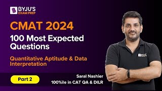 CMAT 2024  100 Most Expected CMAT questions  Quantitative Aptitude amp Data Interpretation Part 2 [upl. by Lief]