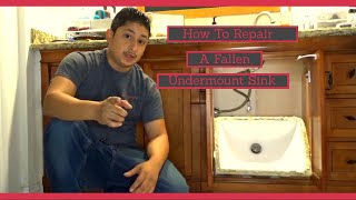 How to repair a fallen undermount sink [upl. by Nalda]