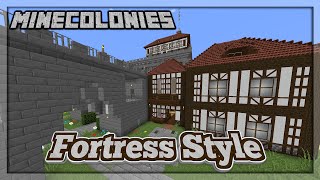 Fortress Style MineColonies Playthrough 1 [upl. by Okeim]