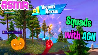 ASMR Gaming 🍀 Fortnite Squads with AGN Relaxing Gum Chewing  Controller Sounds Whispering 🎧 [upl. by Durkee22]