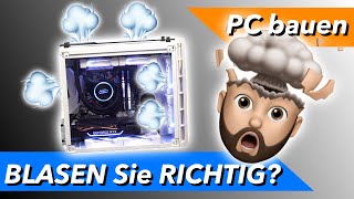 PC Airflow optimieren Überdruck Unterdruck  Gehäuse Lüfter richtig einbauen [upl. by Nozicka]