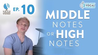 Ep 10 quotMiddle Notes or High Notesquot Voice Lessons To The World [upl. by Corso]