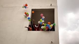 the balloons in prayer for the quotWorld Peacequot  Kalvi CBSE Schools Devadanapatty [upl. by Eilah]