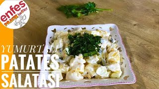 Yumurtalı Patates Salatası Nasıl Yapılır  Yoğurtlu Patates Salatası Tarifi  Salata Çeşitleri [upl. by Ennaeirb]