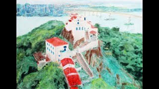 Convento da Penha  Vila Velha  ES Pintura em aquarela [upl. by Albarran]