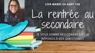 Question et réponse sur la rentrée scolaire au secondaire [upl. by Bazluke]