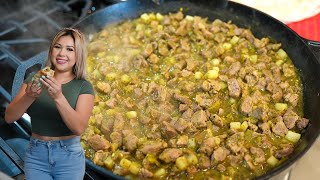 This is a Recipe YOU MUST know how to make CHILE VERDE Y PAPAS Fast Easy and on a budget [upl. by Teirrah]