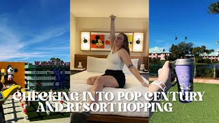 DAY ONE  SOLO DISNEY WORLD VLOG  checking into pop century amp resort hopping [upl. by Vatsug]