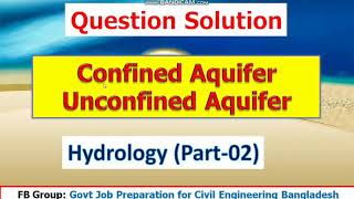 HydrologyPart02Confined AquiferUnconfined AquiferCivil Govt Job Preparation BDBangla Lecture [upl. by Casavant433]