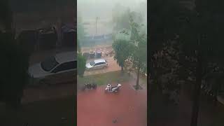 Dana en Málaga así de fuerte suena la lluvia increíble dana malaga tormentaenmalaga [upl. by Nakada]