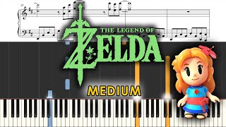 The Legend of Zelda  Links Awakening  Ballad of the Wind Fish MEDIUM PIANO TUTORIAL [upl. by Melentha]