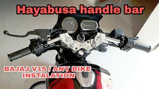 Bajaj v15 with hayabusa handle bar full instalation videobajaj v modification [upl. by Aluk]