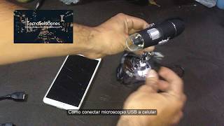 Como conectar microscopio usb a el celular [upl. by Sualokin]