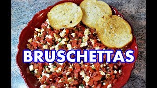 Bruschettas de tomate con ajo y queso mozzarella DELICIOSAS [upl. by Danell]