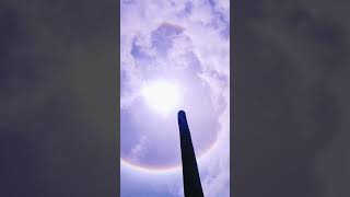 Full circle rainbow rainbow beautifulrainbow video shorts like subscribe space [upl. by Adiam]